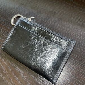 Black Coach Keychain Wallet